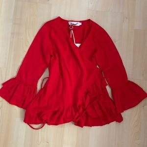 Paper Wings Holiday Wrap Shirt 6-10 New